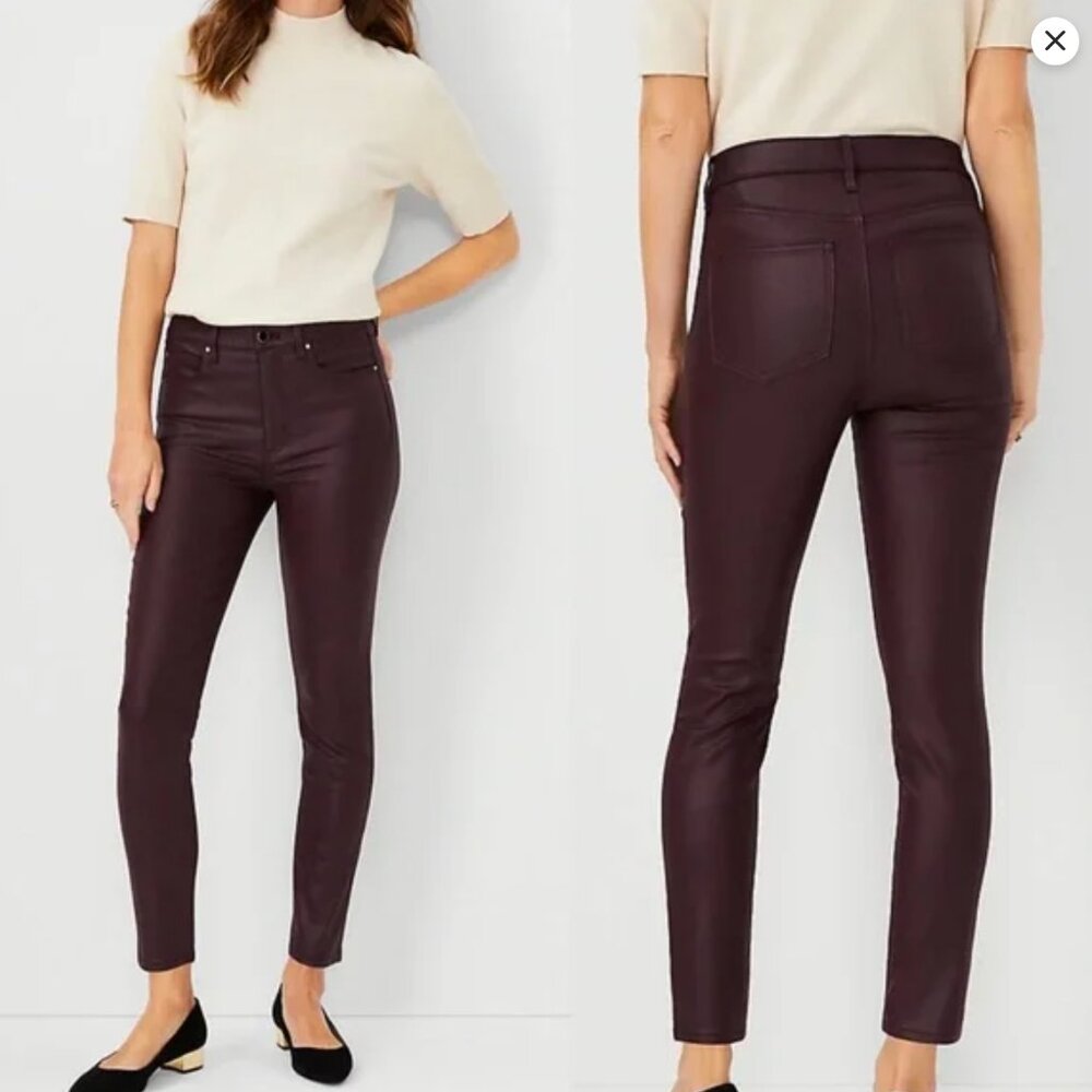 Ann Taylor The Skinny Leather Pants 16